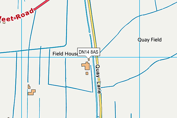 DN14 8AS map - OS VectorMap District (Ordnance Survey)