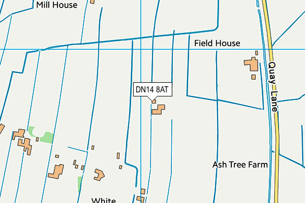 DN14 8AT map - OS VectorMap District (Ordnance Survey)