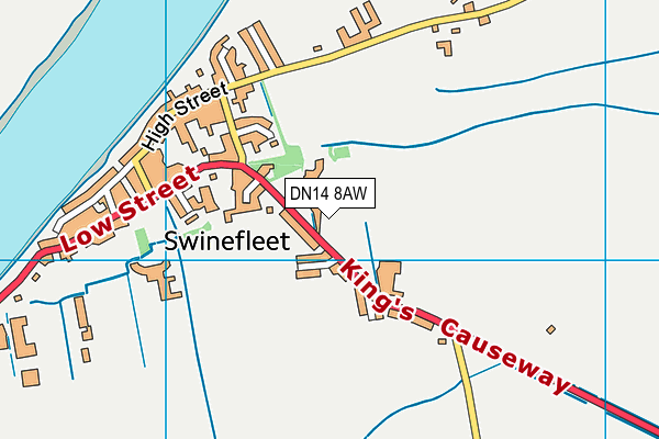 DN14 8AW map - OS VectorMap District (Ordnance Survey)