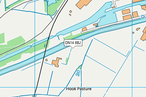 DN14 8BJ map - OS VectorMap District (Ordnance Survey)