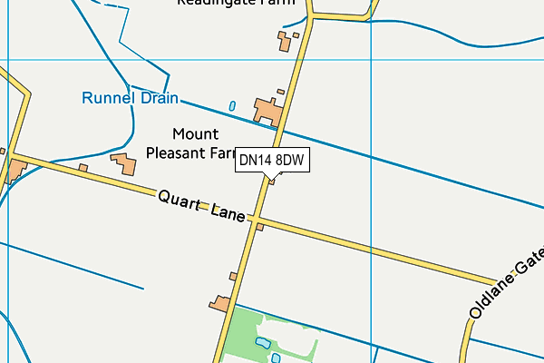DN14 8DW map - OS VectorMap District (Ordnance Survey)