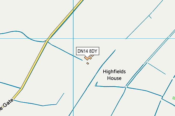 DN14 8DY map - OS VectorMap District (Ordnance Survey)