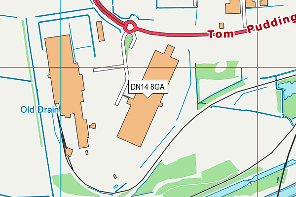 DN14 8GA map - OS VectorMap District (Ordnance Survey)