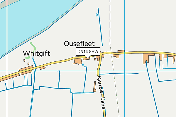 DN14 8HW map - OS VectorMap District (Ordnance Survey)