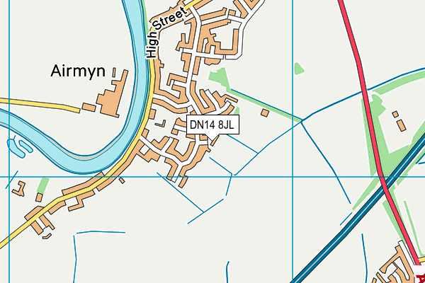 DN14 8JL map - OS VectorMap District (Ordnance Survey)