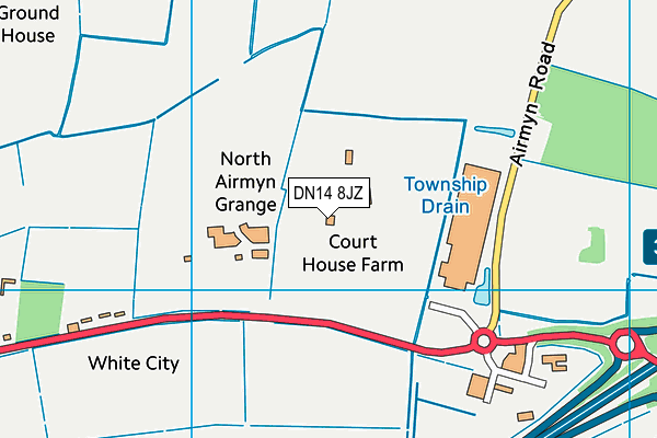 DN14 8JZ map - OS VectorMap District (Ordnance Survey)
