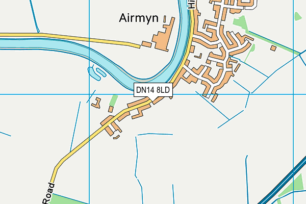 Airmyn Cricket Club (Closed) map (DN14 8LD) - OS VectorMap District (Ordnance Survey)