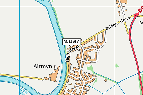 DN14 8LG map - OS VectorMap District (Ordnance Survey)