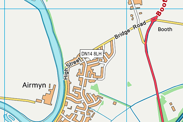 DN14 8LH map - OS VectorMap District (Ordnance Survey)