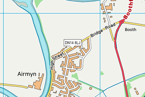 DN14 8LJ map - OS VectorMap District (Ordnance Survey)