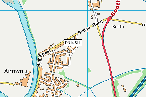 DN14 8LL map - OS VectorMap District (Ordnance Survey)