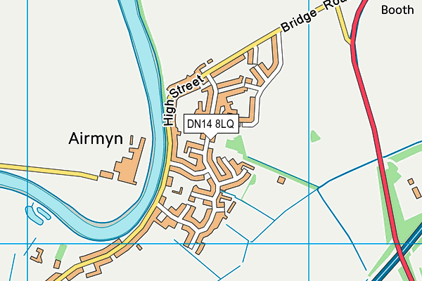 DN14 8LQ map - OS VectorMap District (Ordnance Survey)