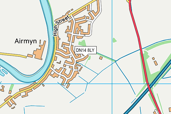 DN14 8LY map - OS VectorMap District (Ordnance Survey)