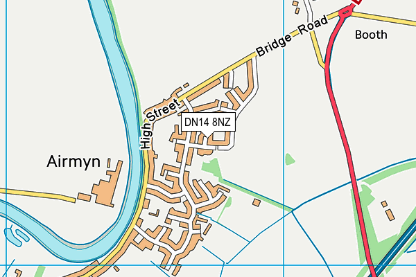 DN14 8NZ map - OS VectorMap District (Ordnance Survey)
