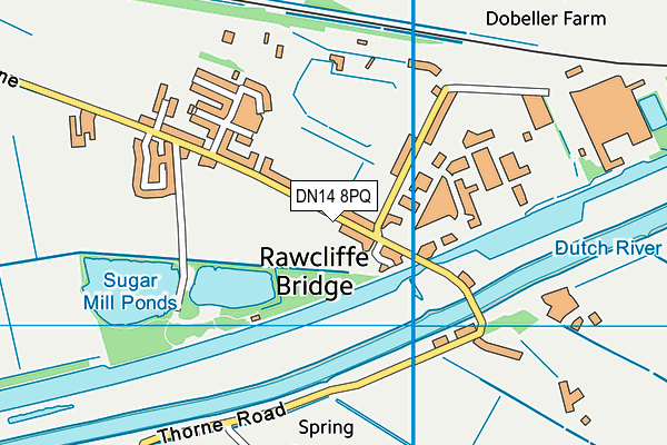 DN14 8PQ map - OS VectorMap District (Ordnance Survey)