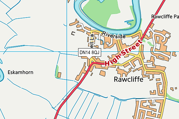 DN14 8QJ map - OS VectorMap District (Ordnance Survey)