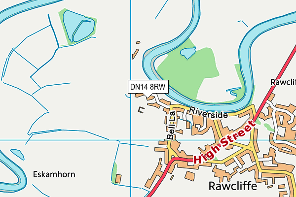 DN14 8RW map - OS VectorMap District (Ordnance Survey)