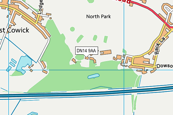 DN14 9AA map - OS VectorMap District (Ordnance Survey)