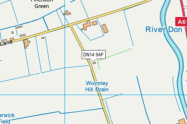 DN14 9AF map - OS VectorMap District (Ordnance Survey)