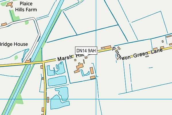 DN14 9AH map - OS VectorMap District (Ordnance Survey)
