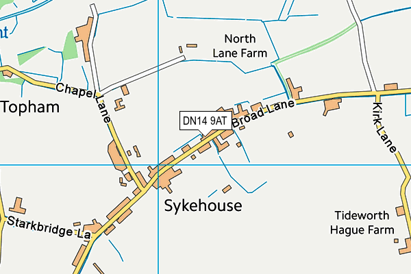 DN14 9AT map - OS VectorMap District (Ordnance Survey)