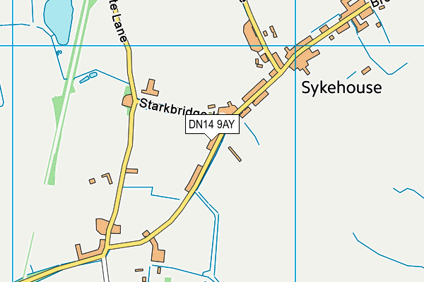 DN14 9AY map - OS VectorMap District (Ordnance Survey)