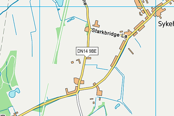 DN14 9BE map - OS VectorMap District (Ordnance Survey)