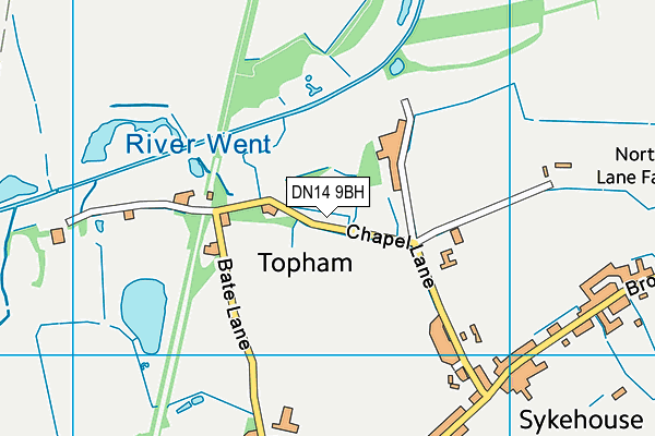 DN14 9BH map - OS VectorMap District (Ordnance Survey)