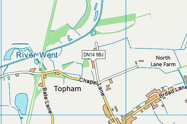 DN14 9BJ map - OS VectorMap District (Ordnance Survey)