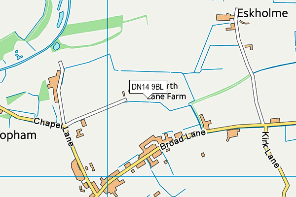 DN14 9BL map - OS VectorMap District (Ordnance Survey)