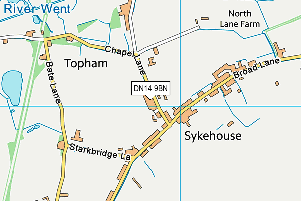 DN14 9BN map - OS VectorMap District (Ordnance Survey)