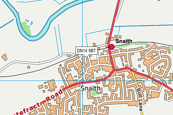 DN14 9BT map - OS VectorMap District (Ordnance Survey)