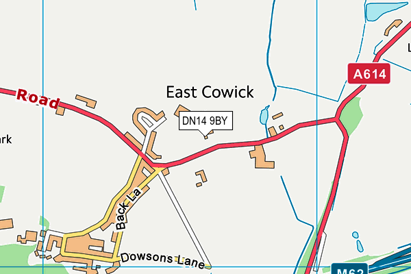 DN14 9BY map - OS VectorMap District (Ordnance Survey)