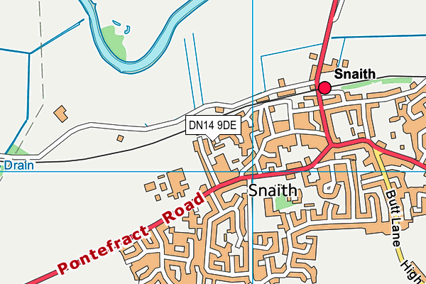 DN14 9DE map - OS VectorMap District (Ordnance Survey)