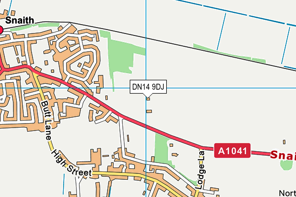 DN14 9DJ map - OS VectorMap District (Ordnance Survey)