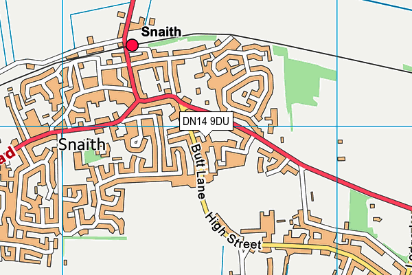 DN14 9DU map - OS VectorMap District (Ordnance Survey)