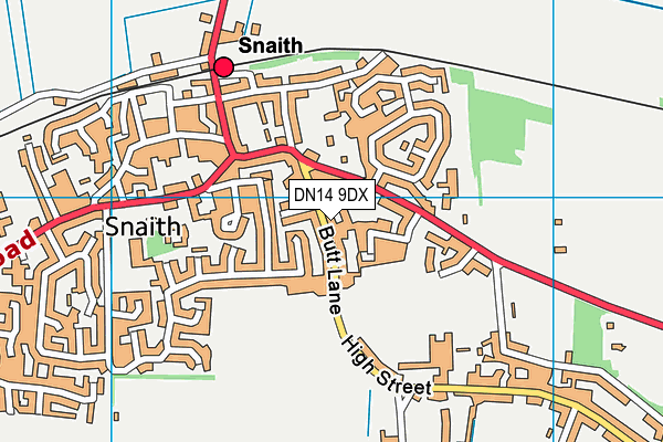 DN14 9DX map - OS VectorMap District (Ordnance Survey)