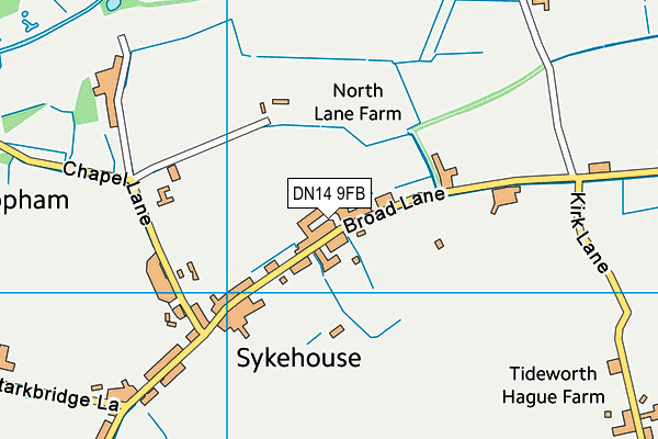 DN14 9FB map - OS VectorMap District (Ordnance Survey)