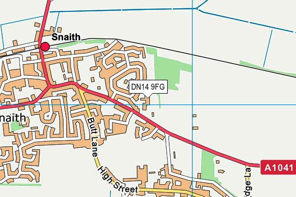 DN14 9FG map - OS VectorMap District (Ordnance Survey)