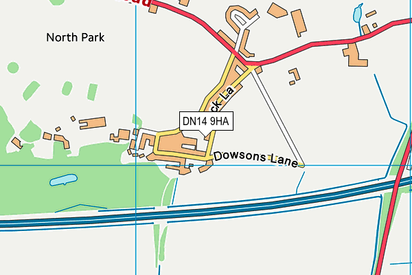 DN14 9HA map - OS VectorMap District (Ordnance Survey)