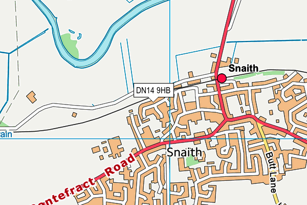 DN14 9HB map - OS VectorMap District (Ordnance Survey)