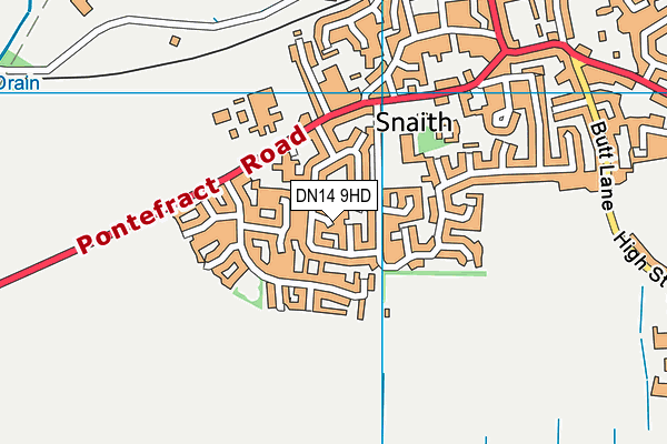 DN14 9HD map - OS VectorMap District (Ordnance Survey)