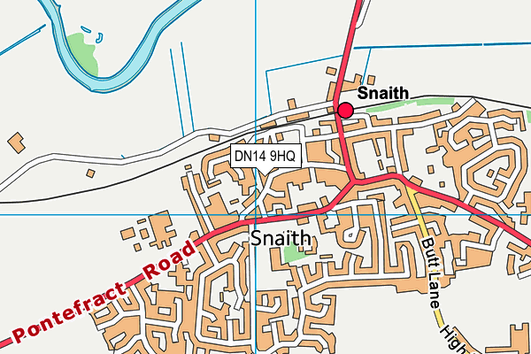 DN14 9HQ map - OS VectorMap District (Ordnance Survey)