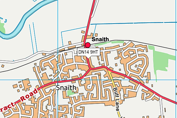 DN14 9HT map - OS VectorMap District (Ordnance Survey)