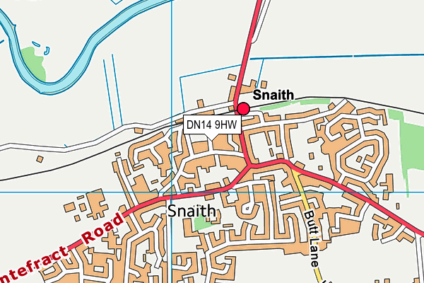 DN14 9HW map - OS VectorMap District (Ordnance Survey)