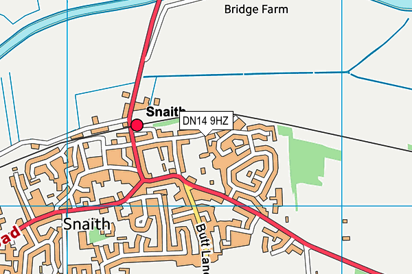 DN14 9HZ map - OS VectorMap District (Ordnance Survey)