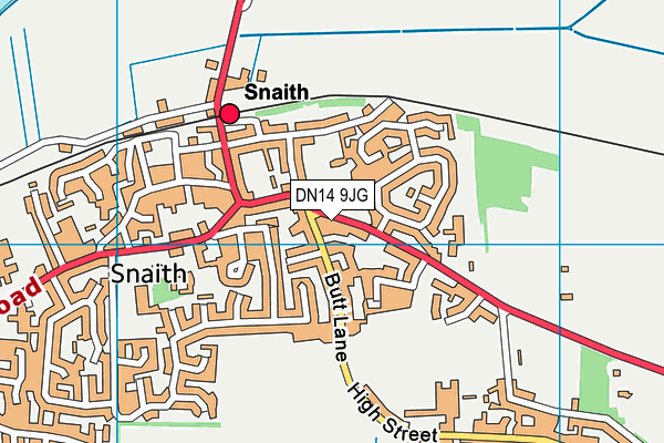 DN14 9JG map - OS VectorMap District (Ordnance Survey)
