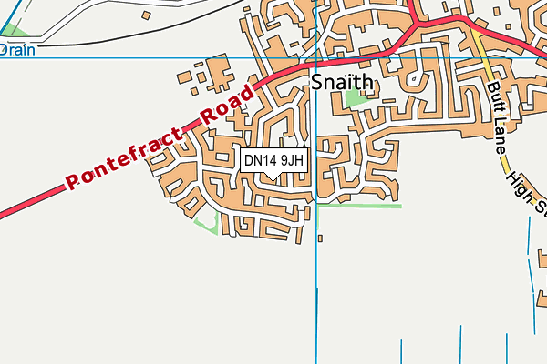 DN14 9JH map - OS VectorMap District (Ordnance Survey)