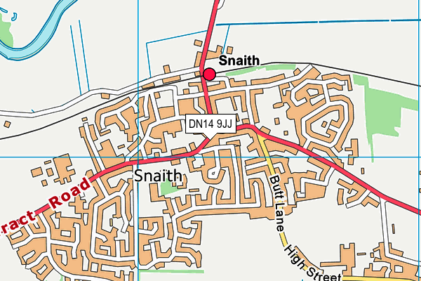 DN14 9JJ map - OS VectorMap District (Ordnance Survey)