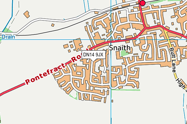 DN14 9JX map - OS VectorMap District (Ordnance Survey)